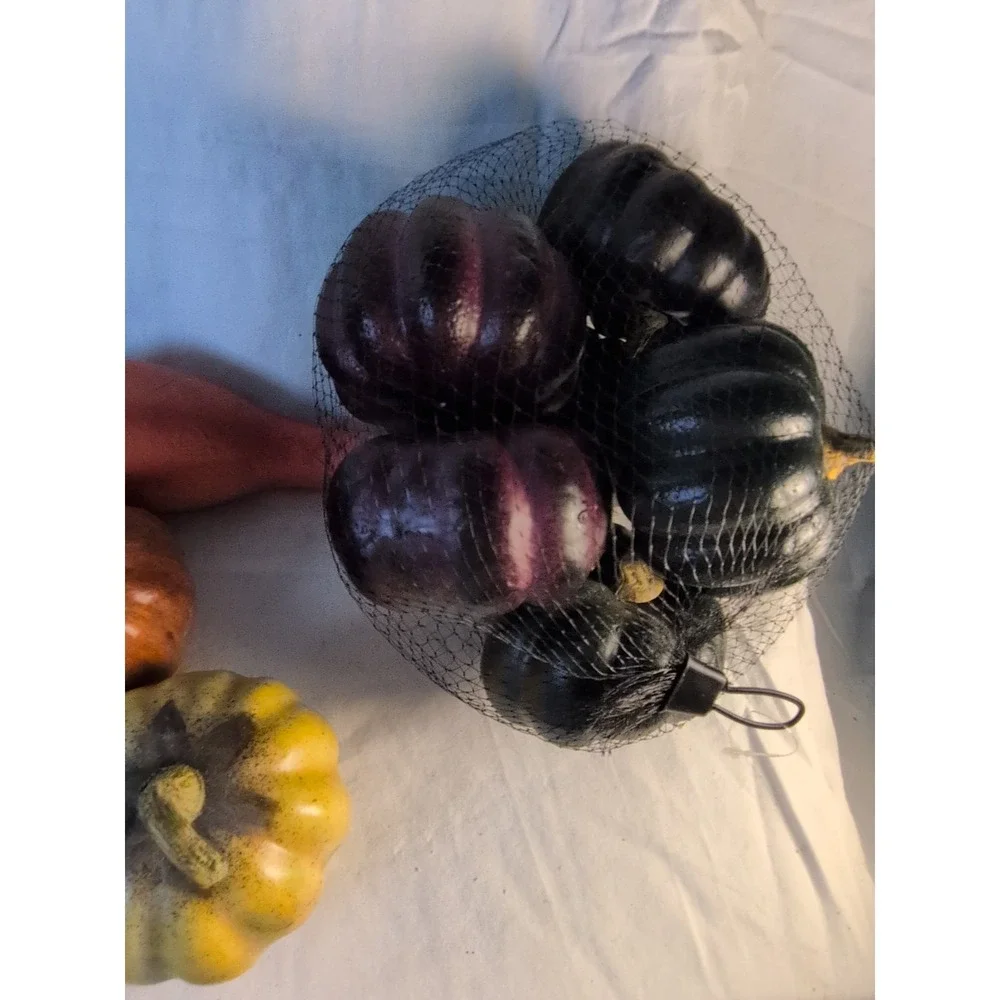 Assorted Artificial Fall Gourds & Mini Pumpkins Lot – Autumn Harvest Decor Mixed